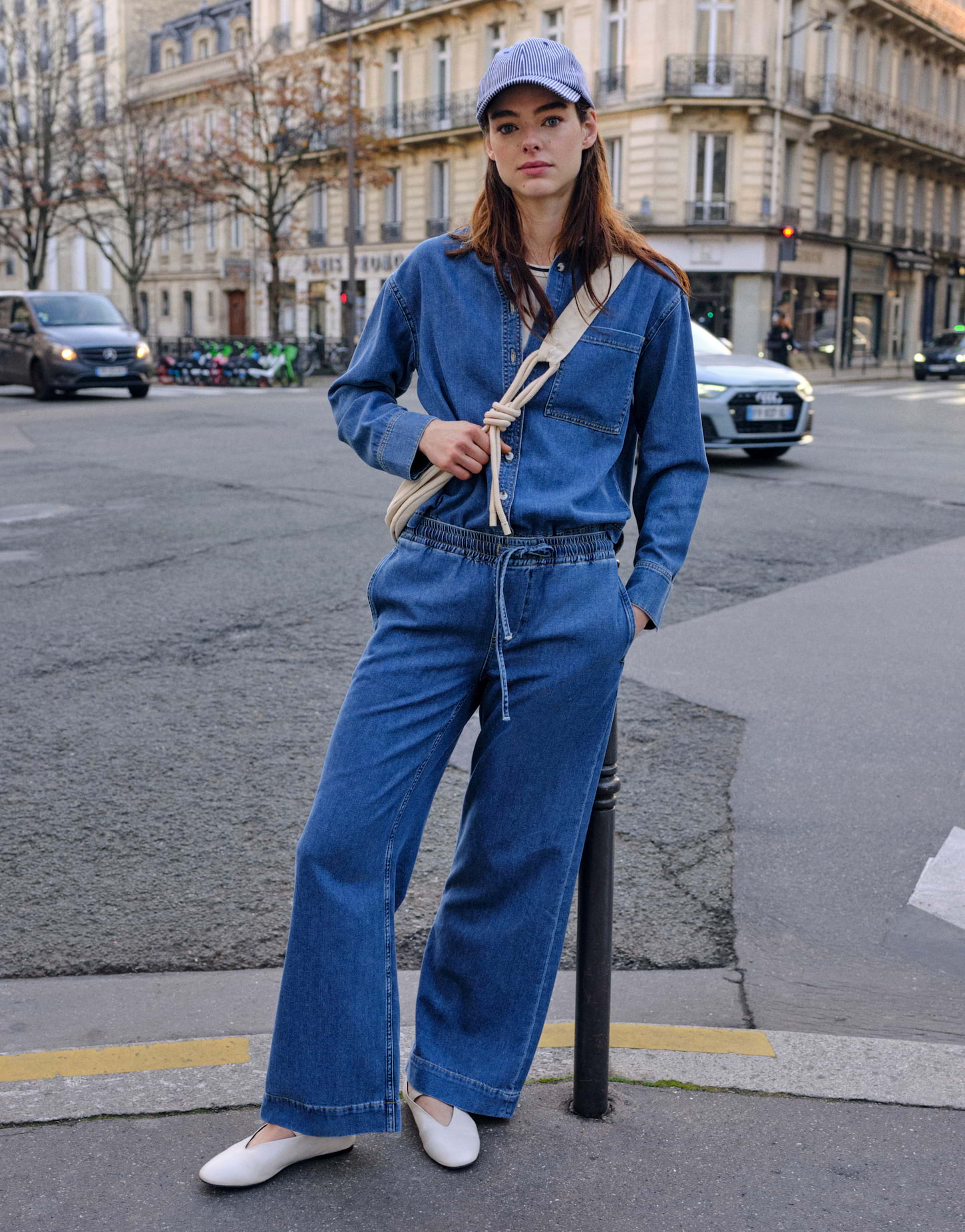 OPUS MIVA PALAZZO FRENCH Wide Jogpants aus Lyocell Mix