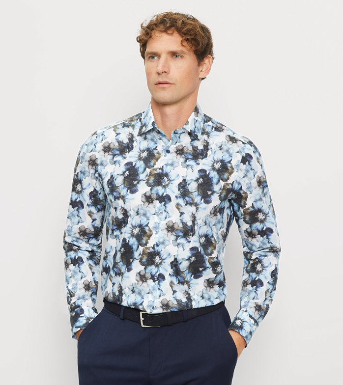 OLYMP Level Five Businesshemd, body fit, New York Kent, Bleu