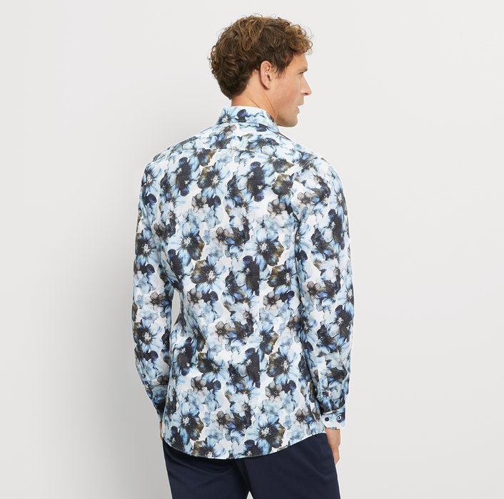 OLYMP Level Five Businesshemd, body fit, New York Kent, Bleu