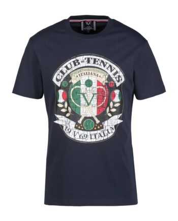 19v69 Italia by Versace T-Shirt RAFAEL TENNIS 100% compact comb cotton
