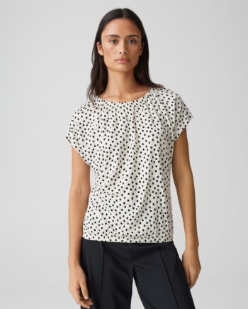 OPUS · Summer SLIMSI Regular Bedrucktes Jerseyshirt aus weichem Flammgarn