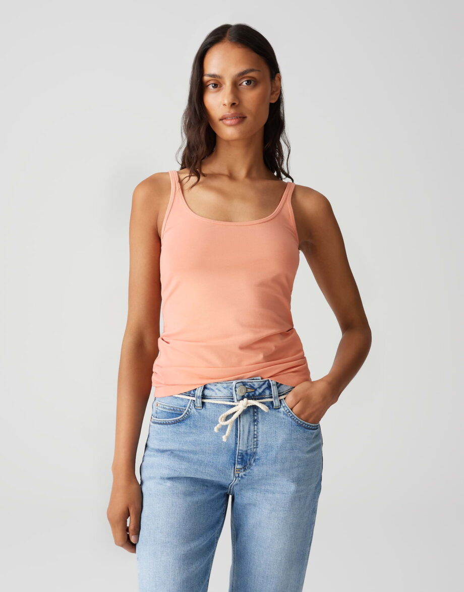 OPUS INA Slim Trägertop aus stretchigem BCI Cotton Mix