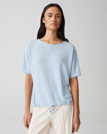 OPUS · Summer SARONJI PARIS Loose Strukturiertes Jerseyshirt mit Fledermausärmeln