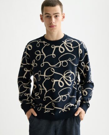 Scotch & Soda Aop Sweatshirt, NAVY
