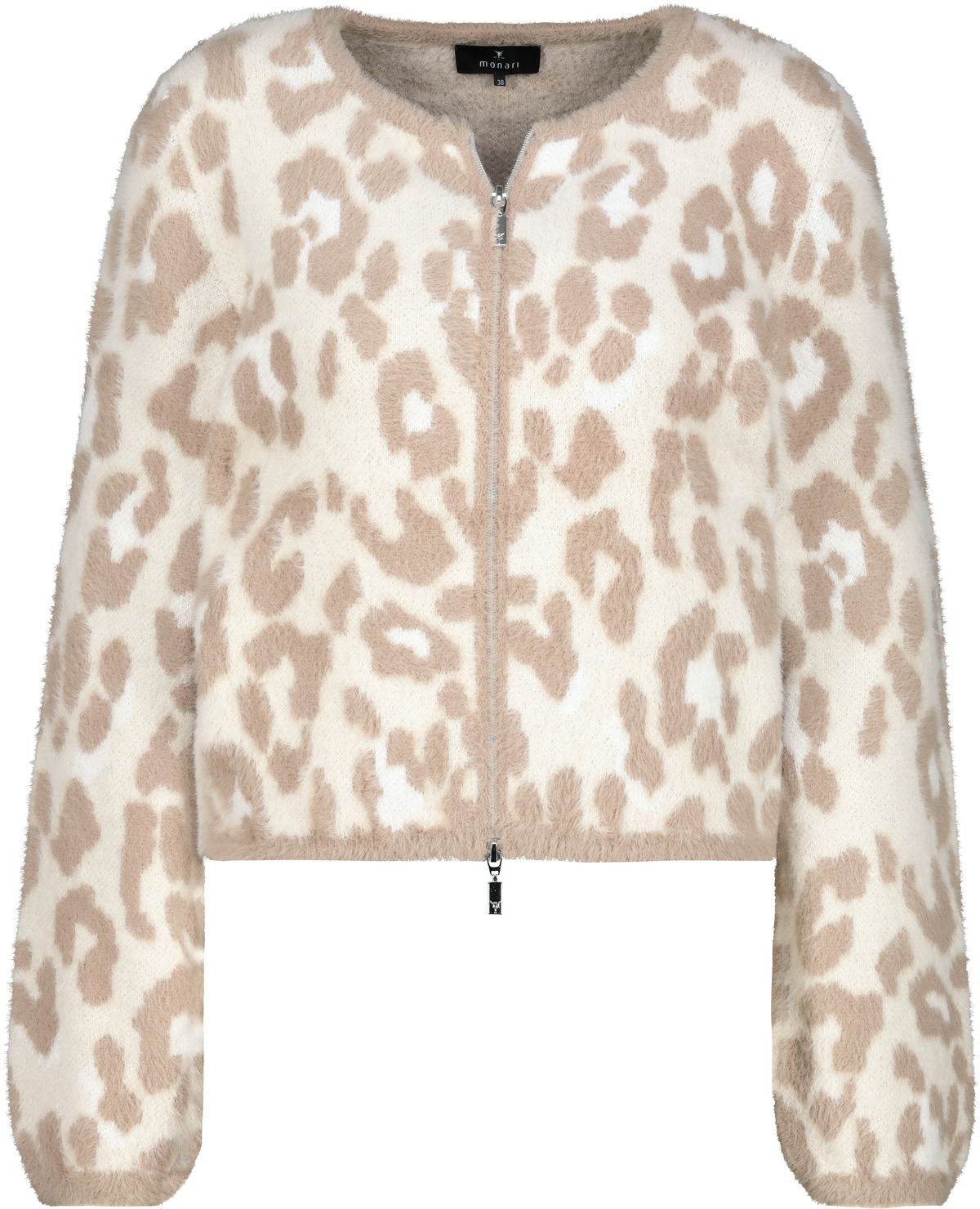 Monari Strickjacke, truffle gemustert