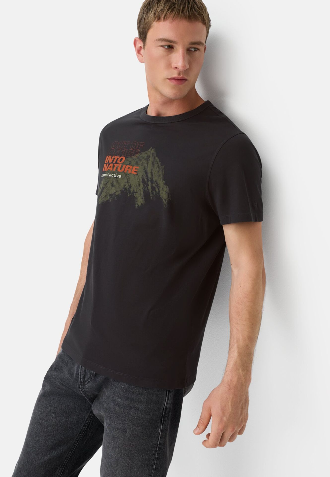 Camel active T-Shirt aus reiner Baumwolle