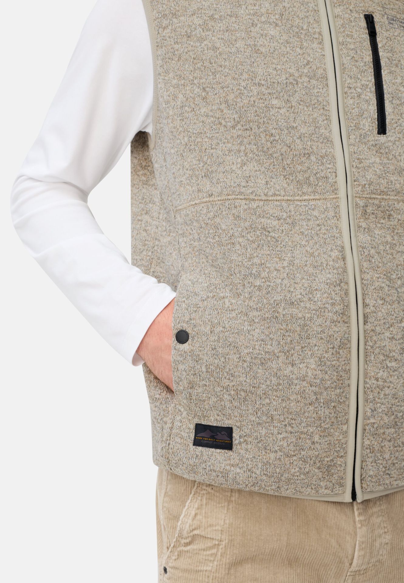 Camel active Fleeceweste mit Stehkragen