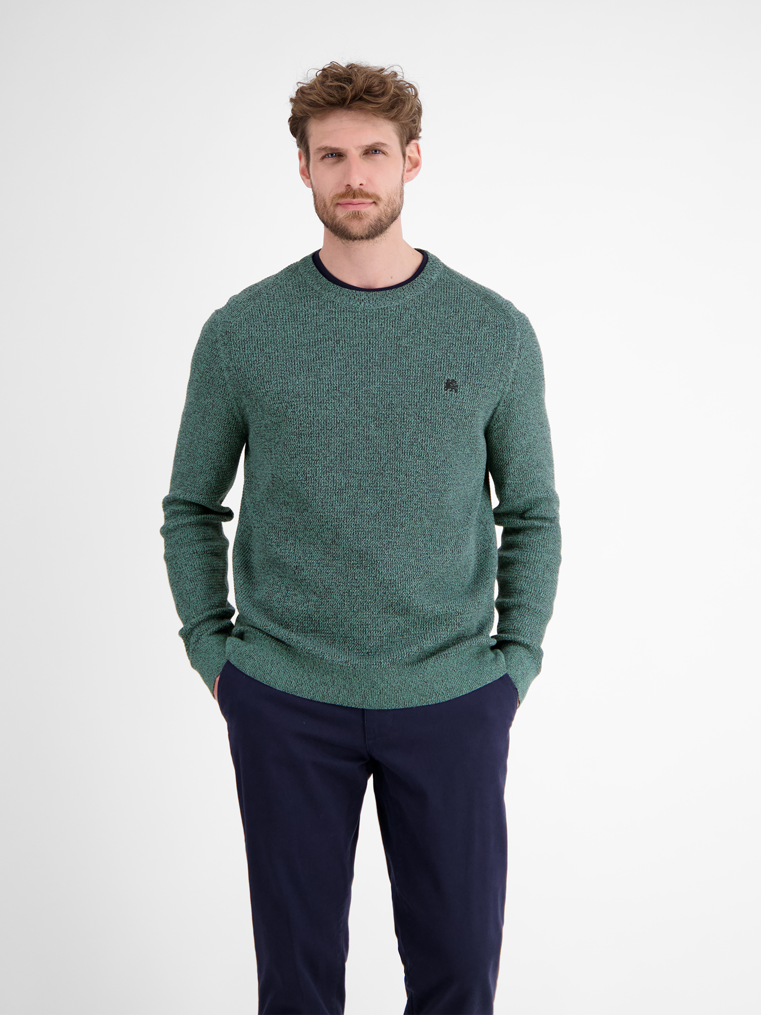 LERROS Herren Strickpullover in Strukturqualität