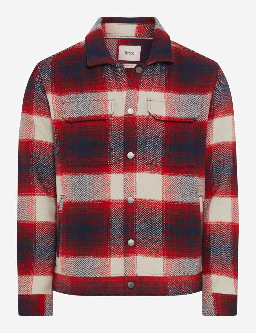 BRAX Flanell: Overshirt im hochwertigen Materialmix Style Santiago
