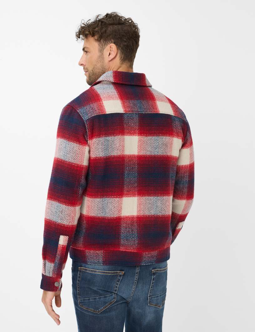 BRAX Flanell: Overshirt im hochwertigen Materialmix Style Santiago