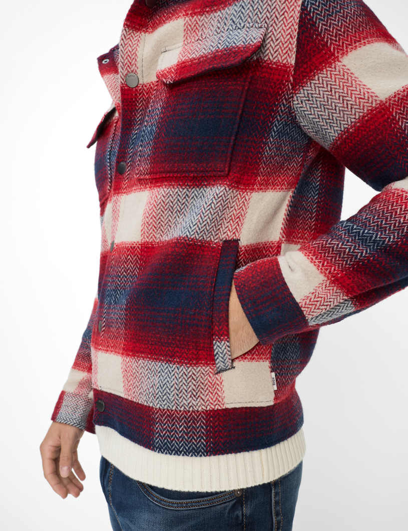 BRAX Flanell: Overshirt im hochwertigen Materialmix Style Santiago