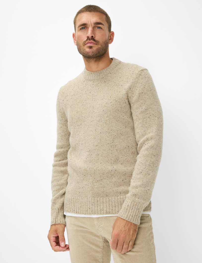 BRAX Tweed: Strickpullover im Wollmix Style Buddy