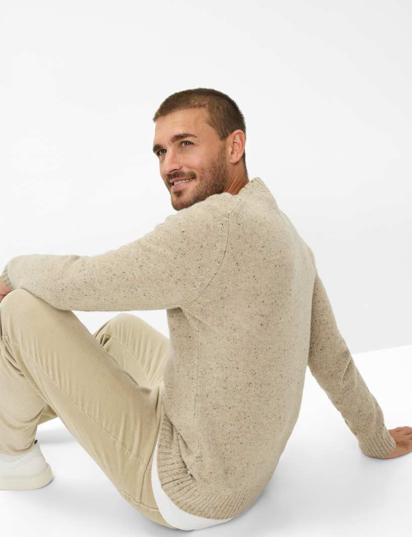 BRAX Tweed: Strickpullover im Wollmix Style Buddy