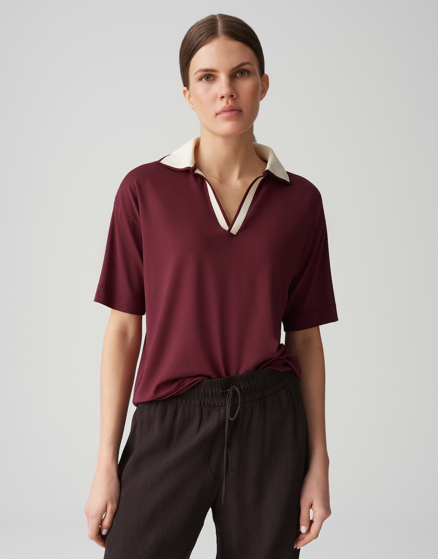 OPUS SOFFICE Loose Poloshirt im College Stil