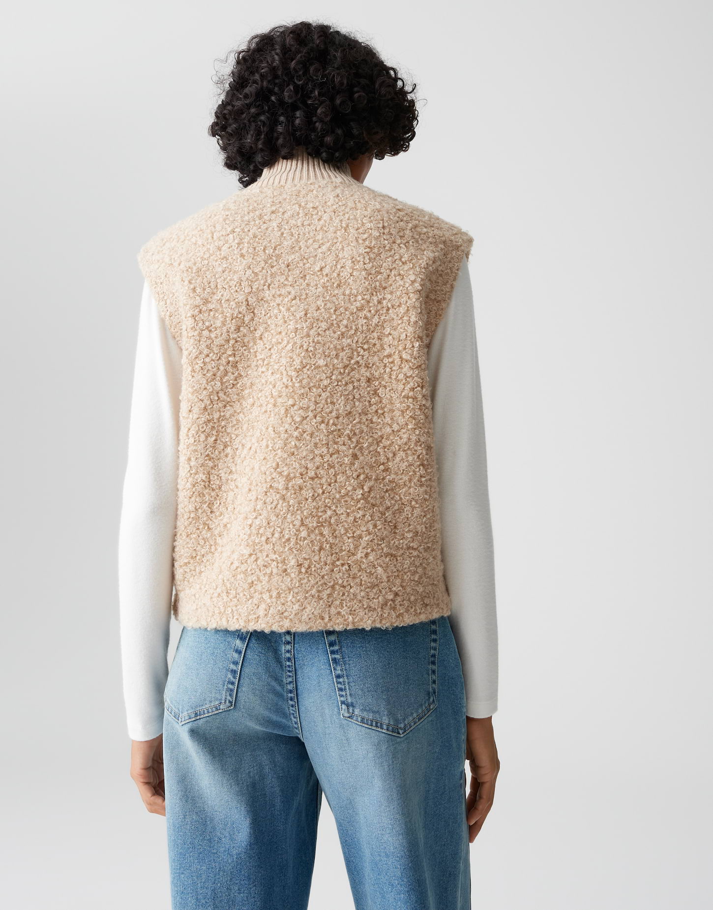 OPUS GULUNI Regular Sweatweste in Bouclé Optik