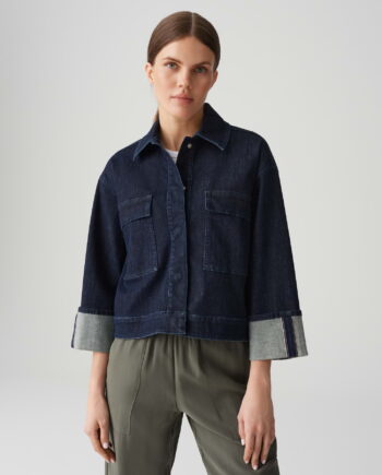 OPUS HOLLICE Loose Jeansjacke mit Rinsed Waschung