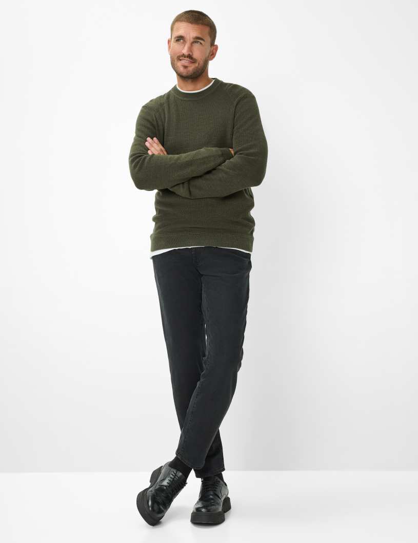 BRAX Feel Good Sportive: Strickpullover im Baumwollmix Style Roy