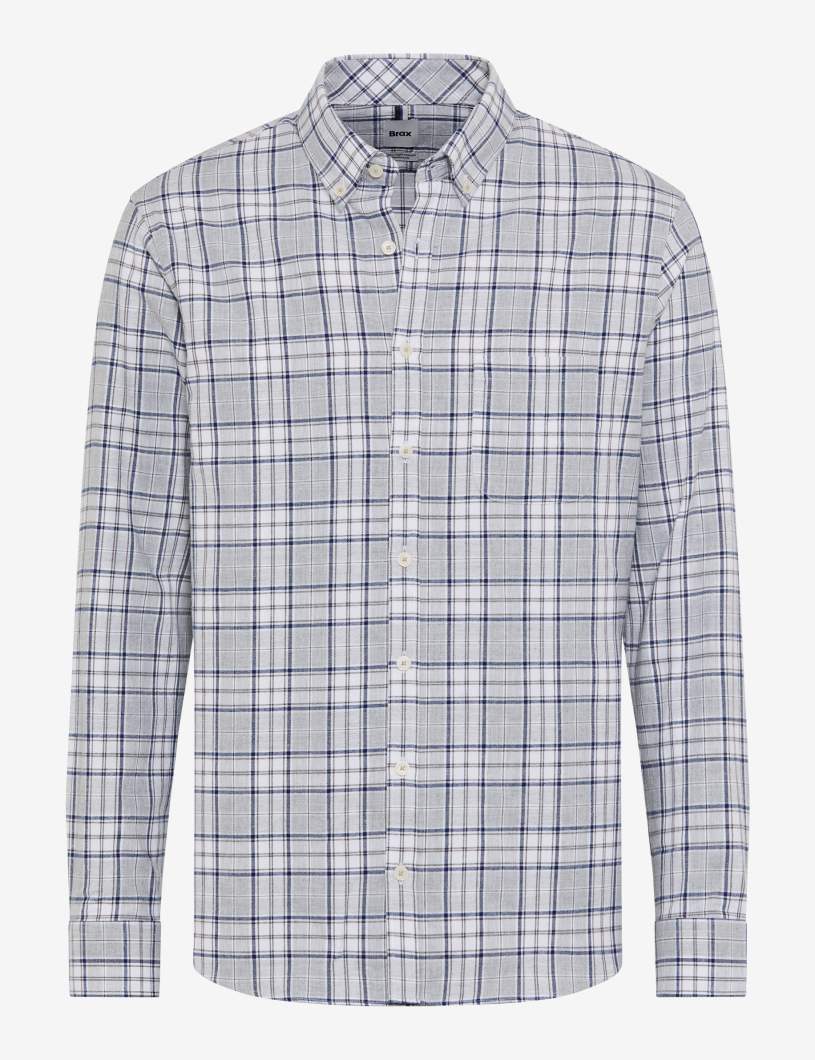 BRAX Light Flannel: Hemd aus reiner Baumwolle Style Daniel