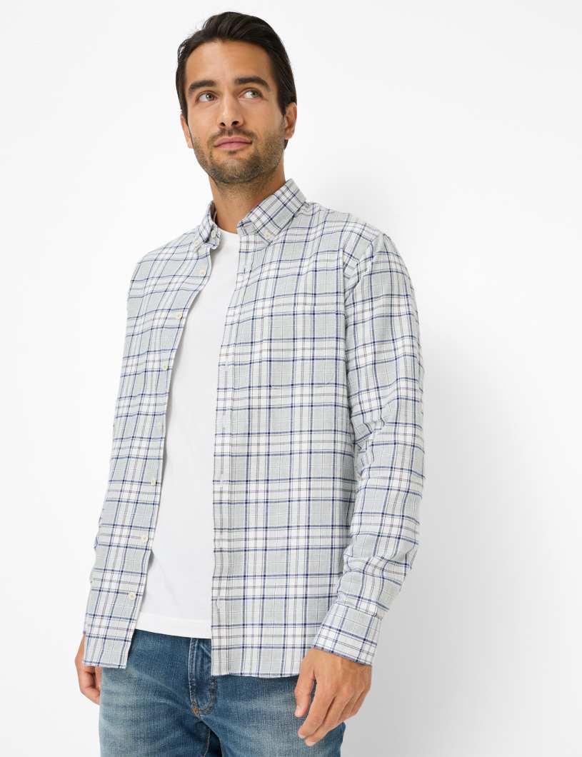 BRAX Light Flannel: Hemd aus reiner Baumwolle Style Daniel