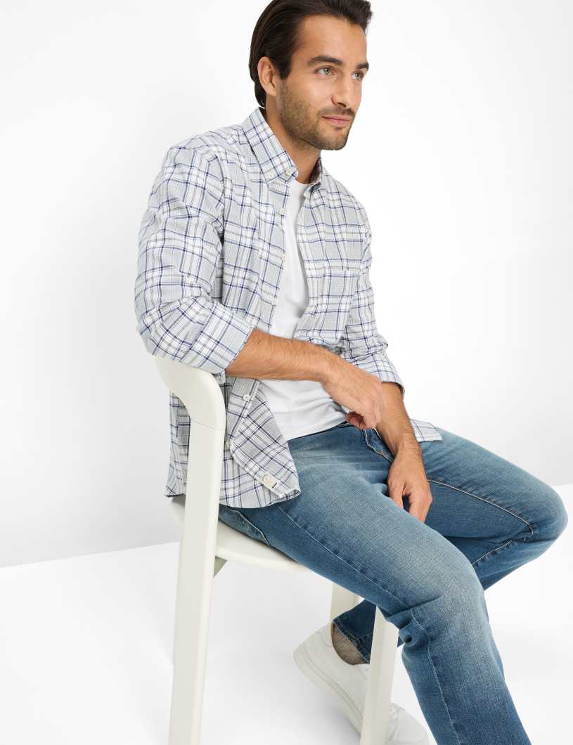 BRAX Light Flannel: Hemd aus reiner Baumwolle Style Daniel