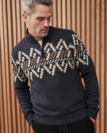 LERROS Herren-Troyer mit Norwegermuster