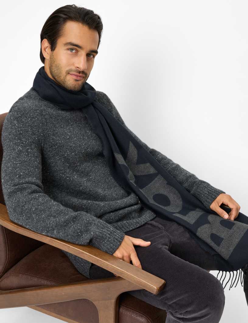 BRAX Tweed: Strickpullover im Wollmix Style Buddy