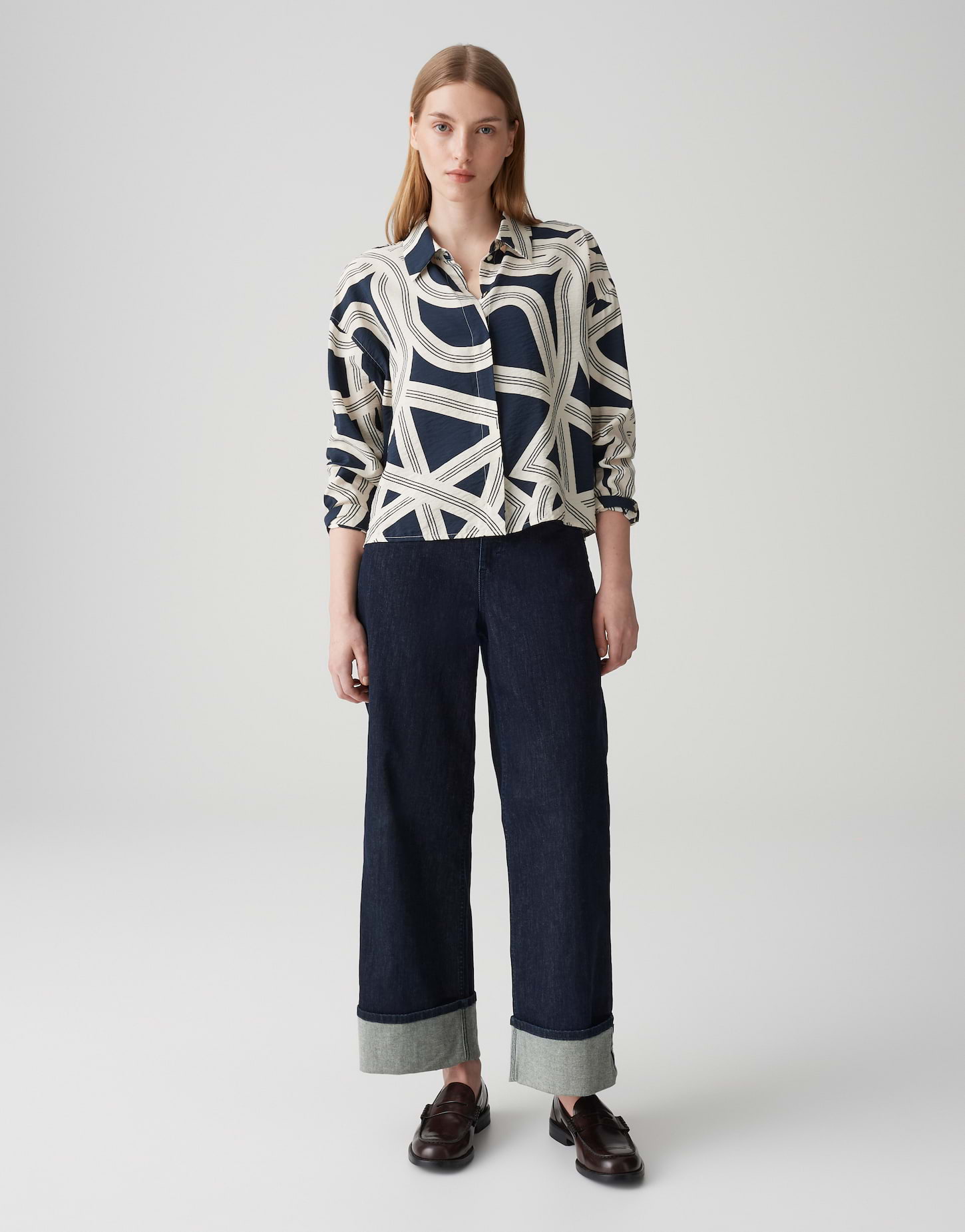 OPUS FAMENA LANE Boxy Printbluse aus nachhaltigem Viskosemix