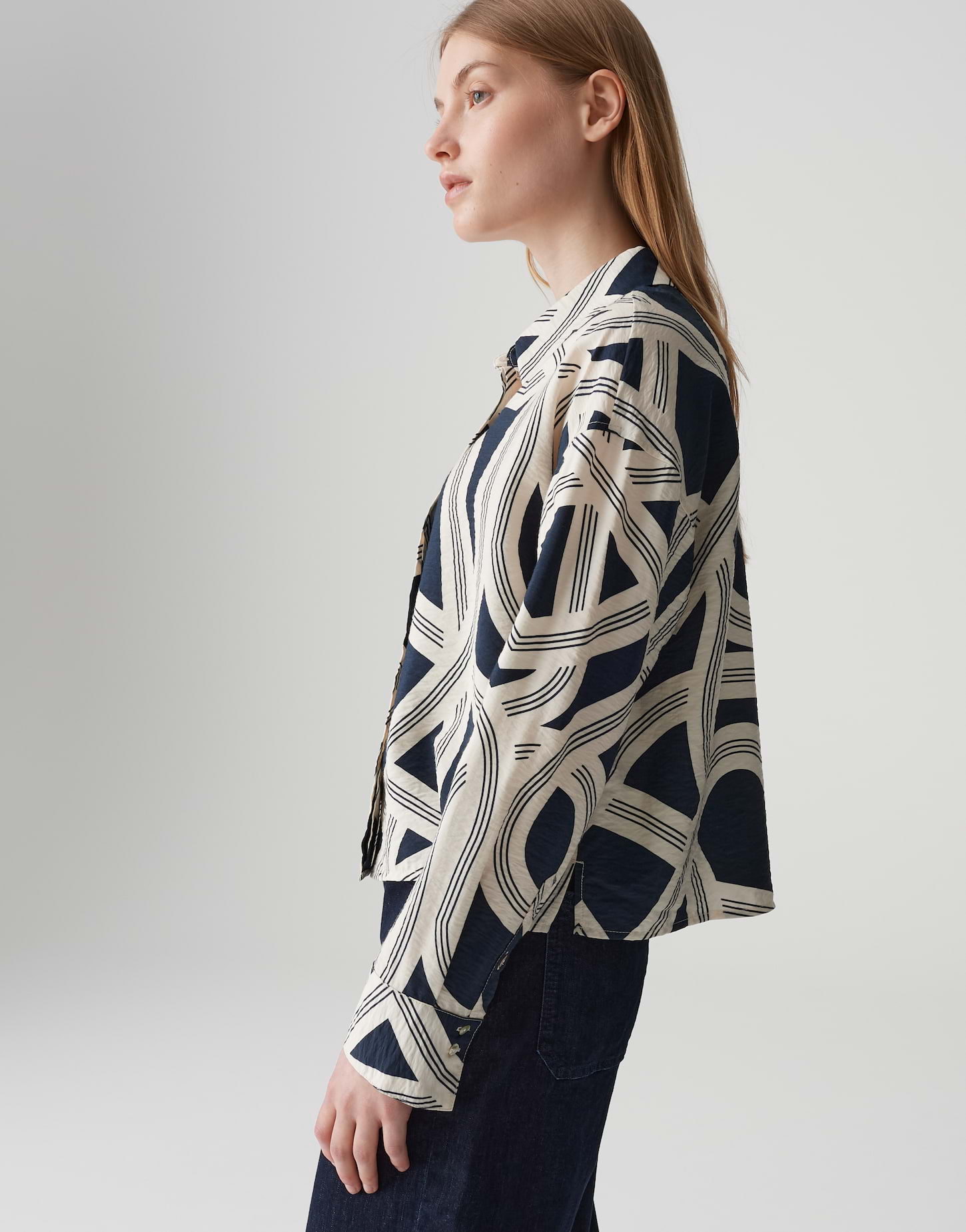OPUS FAMENA LANE Boxy Printbluse aus nachhaltigem Viskosemix