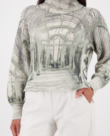 Monari Pullover, sage gemustert