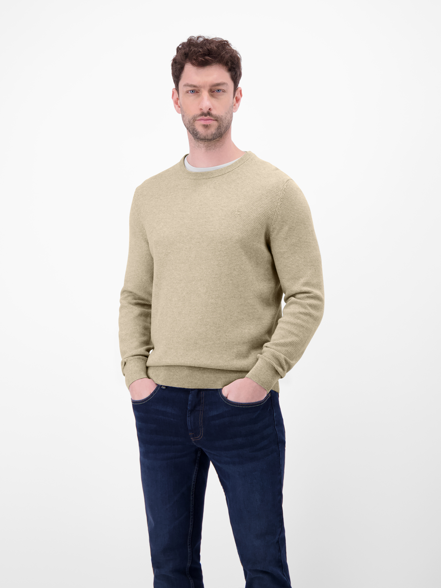 LERROS Herren Strickpullover in Twist-Struktur
