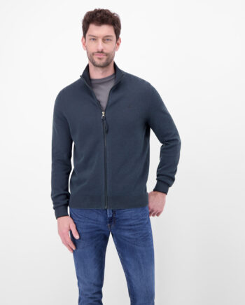 LERROS Strickjacke mit Stehkragen in 2-Tone-Optik