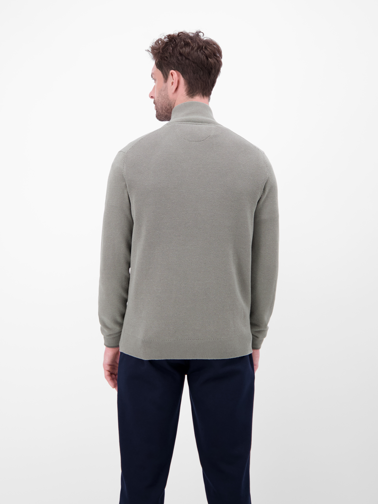 LERROS Strickjacke mit Stehkragen in 2-Tone-Optik