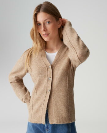 OPUS Taillierte Strickjacke im Alpaka Woll Mix Slim Fit