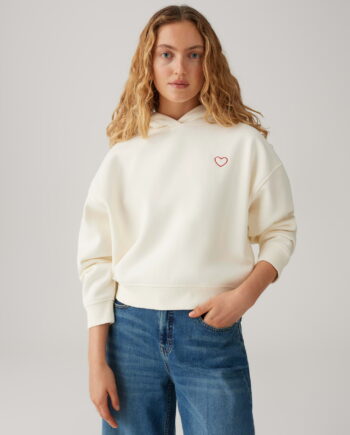 OPUS Weicher Kapuzenpullover mit Herz Regular Fit