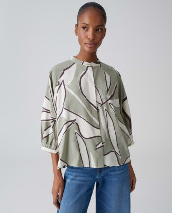 OPUS Feine Printbluse aus Cotton Modal Mix Loose Fit