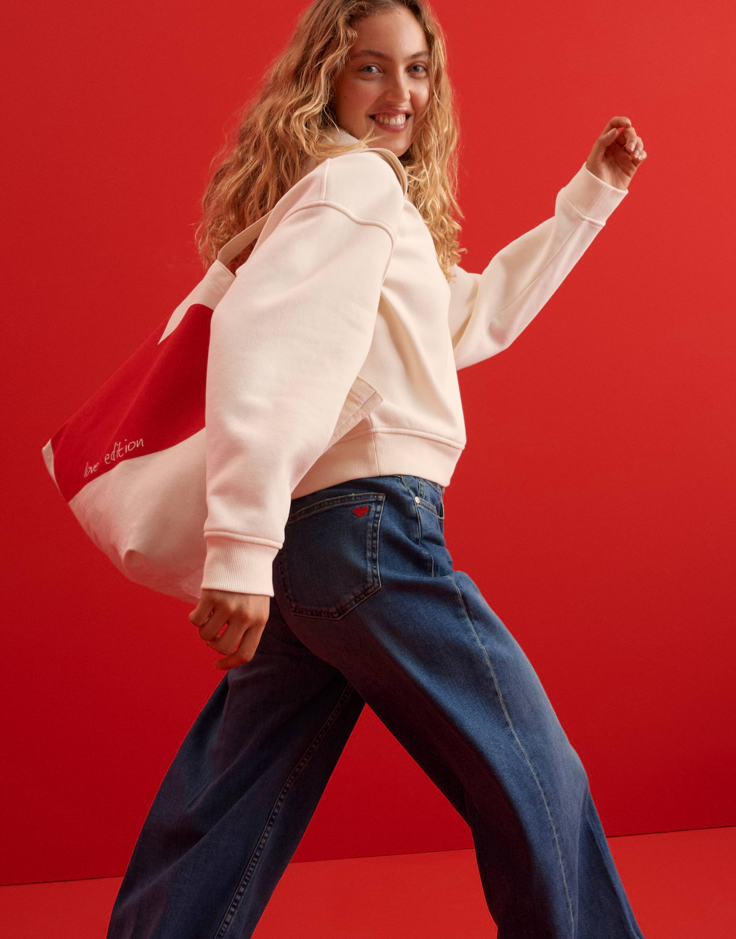 OPUS Weicher Kapuzenpullover mit Herz Regular Fit