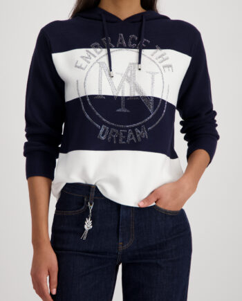 Monari Strickpullover mit Schmuckemblem