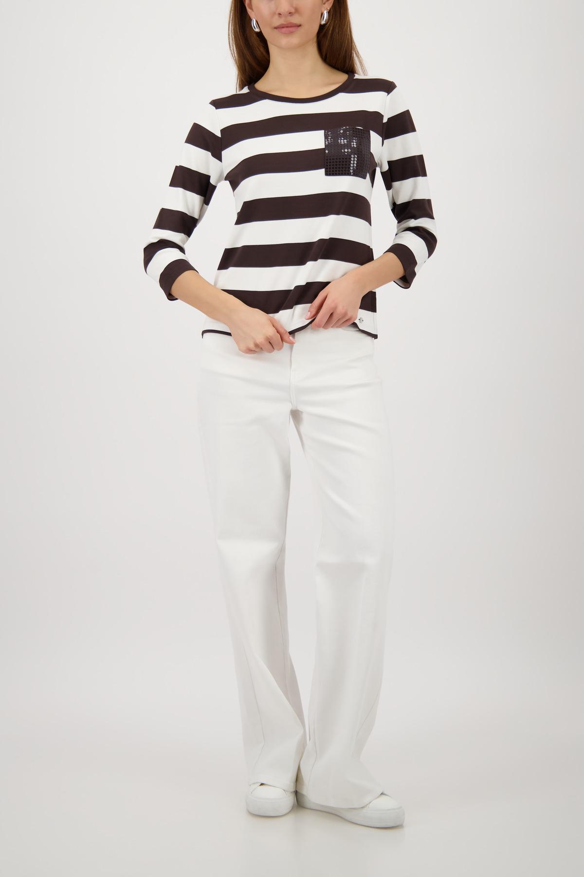 Monari Sweatshirt mit Streifen