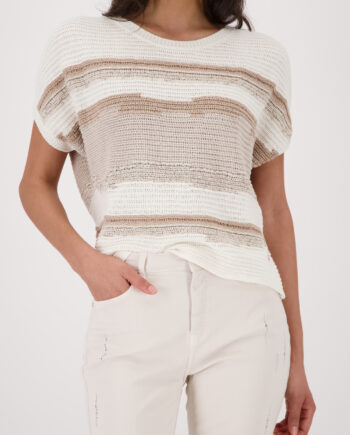 Monari Strickpullover mit Strukturmix