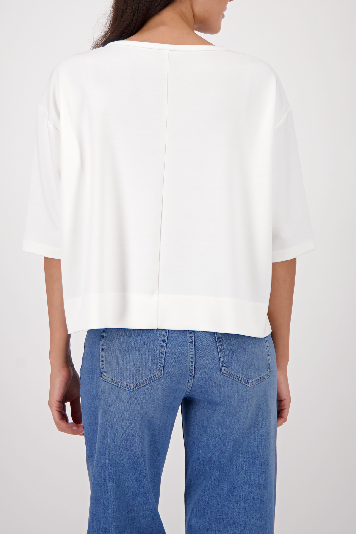 Monari Sweatshirt mit Präge-Emblem