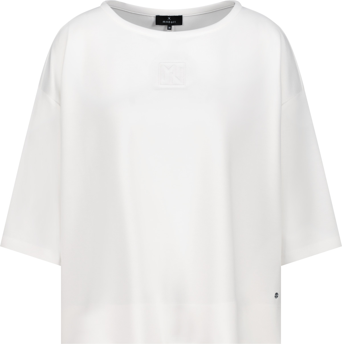 Monari Sweatshirt mit Präge-Emblem