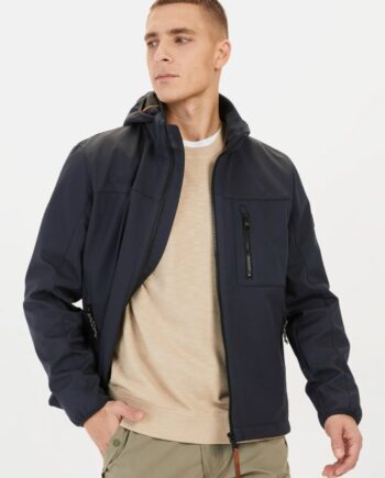 Camel active Softshell Jacke mit abnehmbarer Kapuze