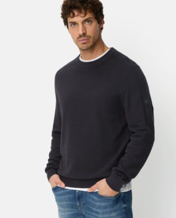 Camel active Strickpullover mit Rundhalsausschnitt