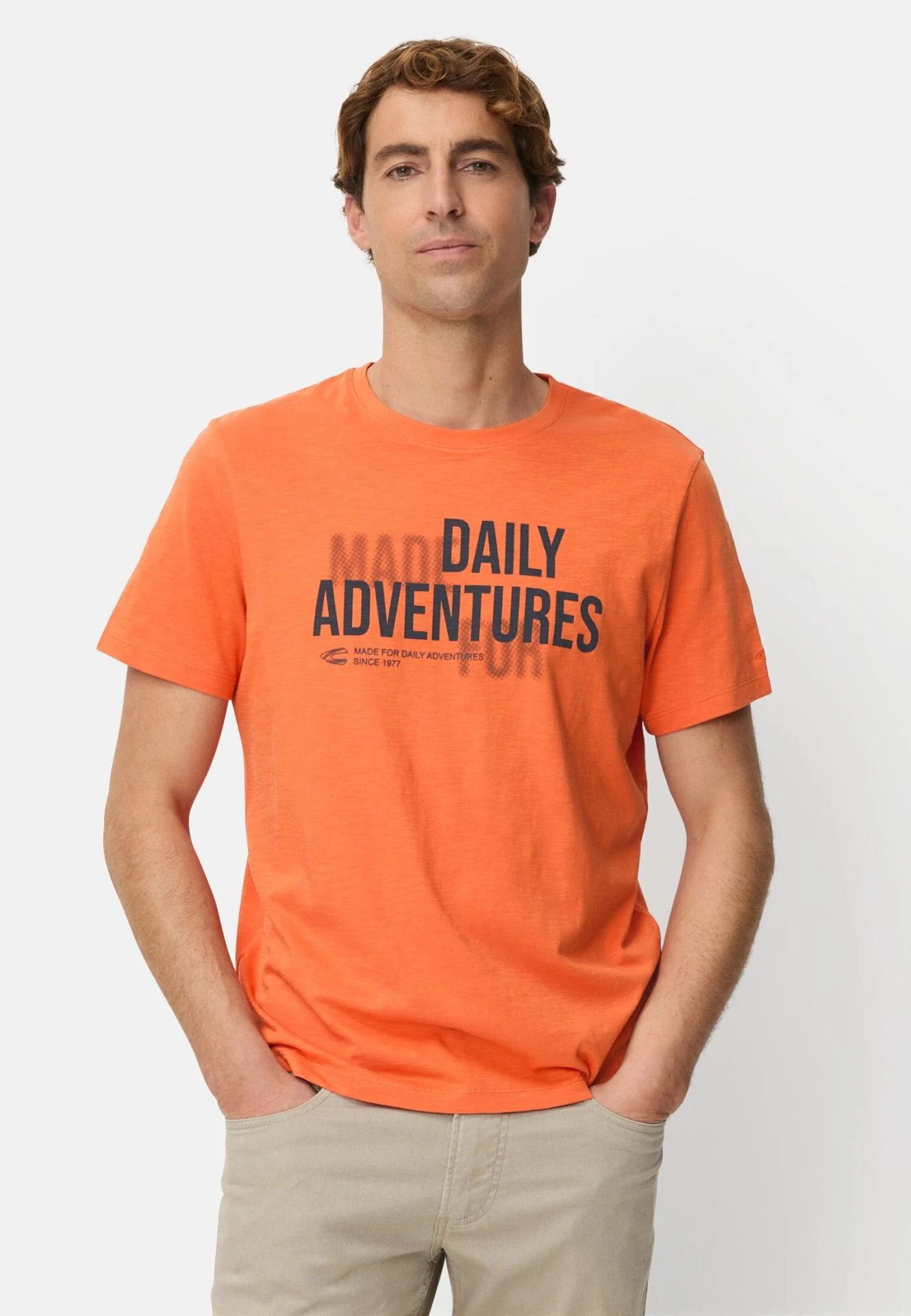 Camel active T-Shirt aus reiner Baumwolle