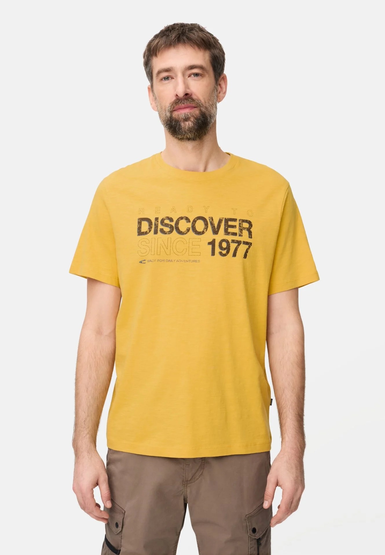 Camel active T-Shirt aus reiner Baumwolle