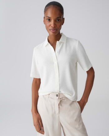 OPUS Poloshirt mit dezenter Rippstruktur Regular Fit