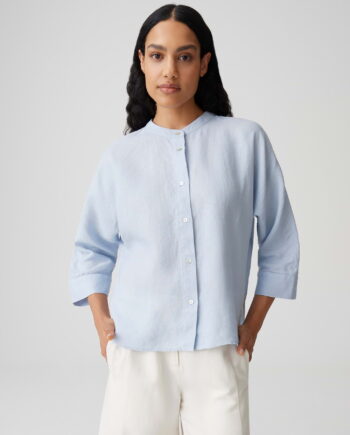 OPUS · Summer Stehkragenbluse aus reinem Leinen Regular Fit