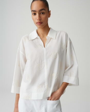 OPUS Tunikabluse mit feiner Stickerei Loose Fit