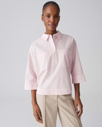OPUS Boxy Hemdbluse aus Baumwoll Popeline