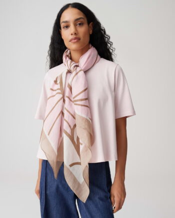 OPUS Bedrucktes Halstuch aus zartem Viskose Leinen Mix